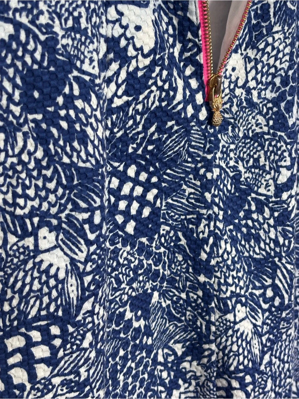 Lilly Pulitzer Cotton Shift Dress Blue White Sleeveless Coastal Preppy Size 6 M